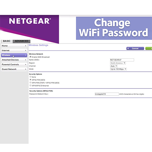 Netgear router username and password